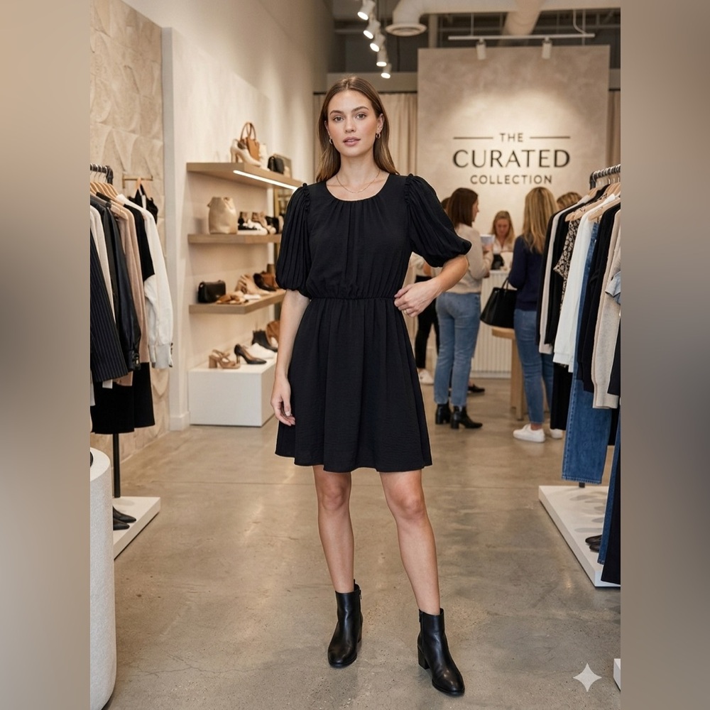 Moon River Black Mini Dress